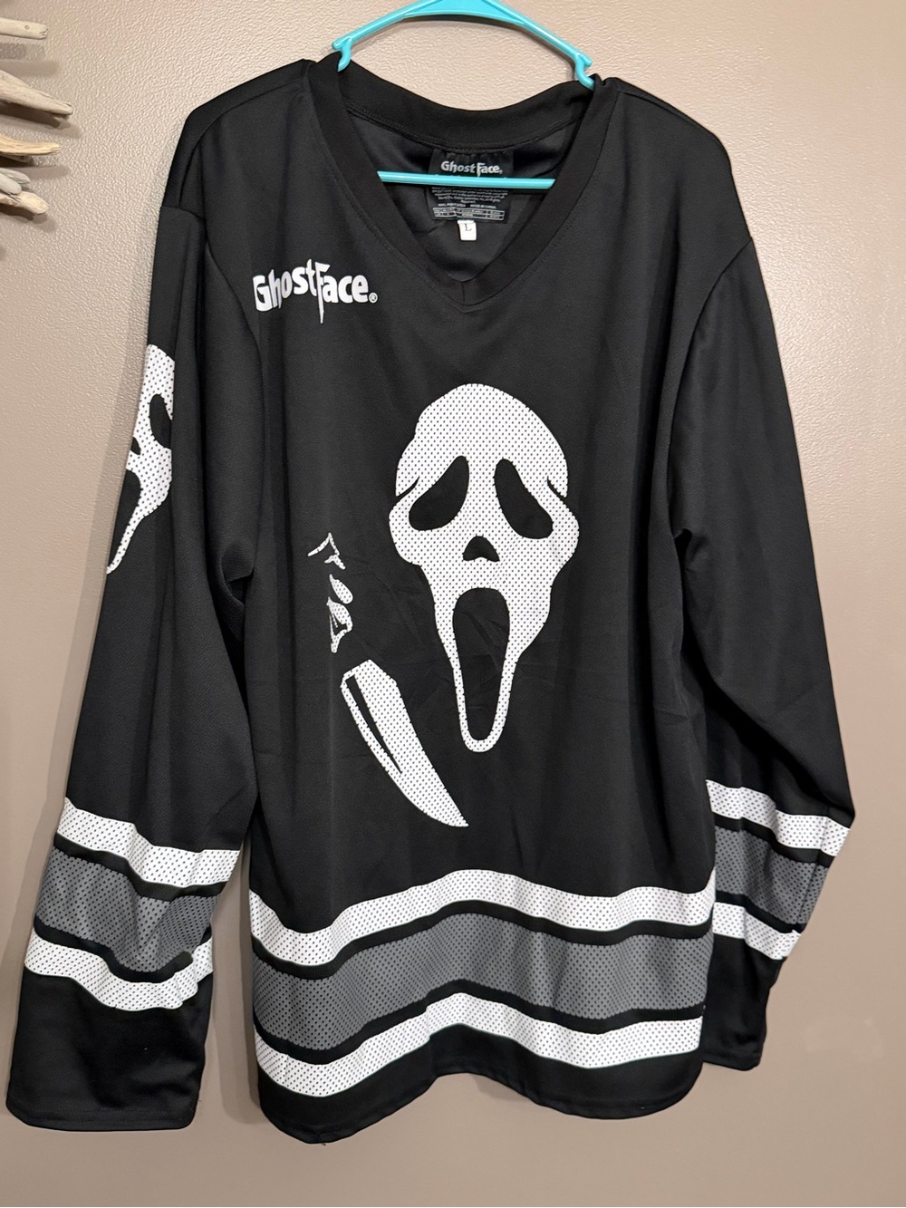 Scream Ghost Face Hockey Jersey Halloween